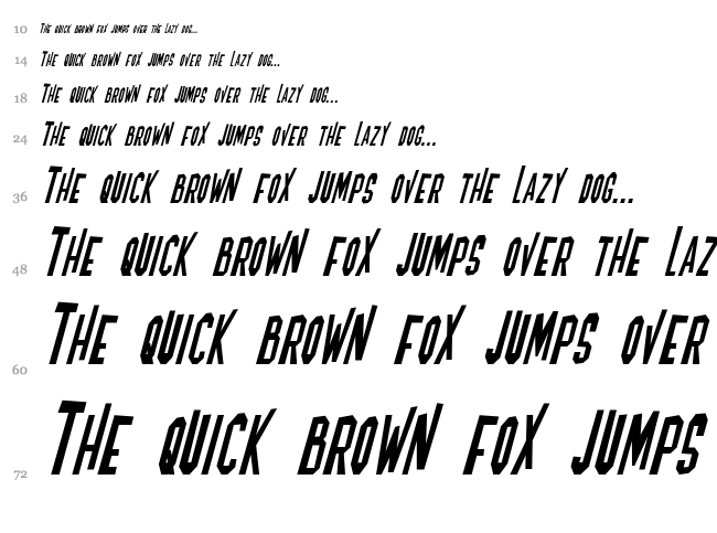 Blofeld font waterfall